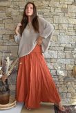 Songbird Bandeau Skirt Dress Rust